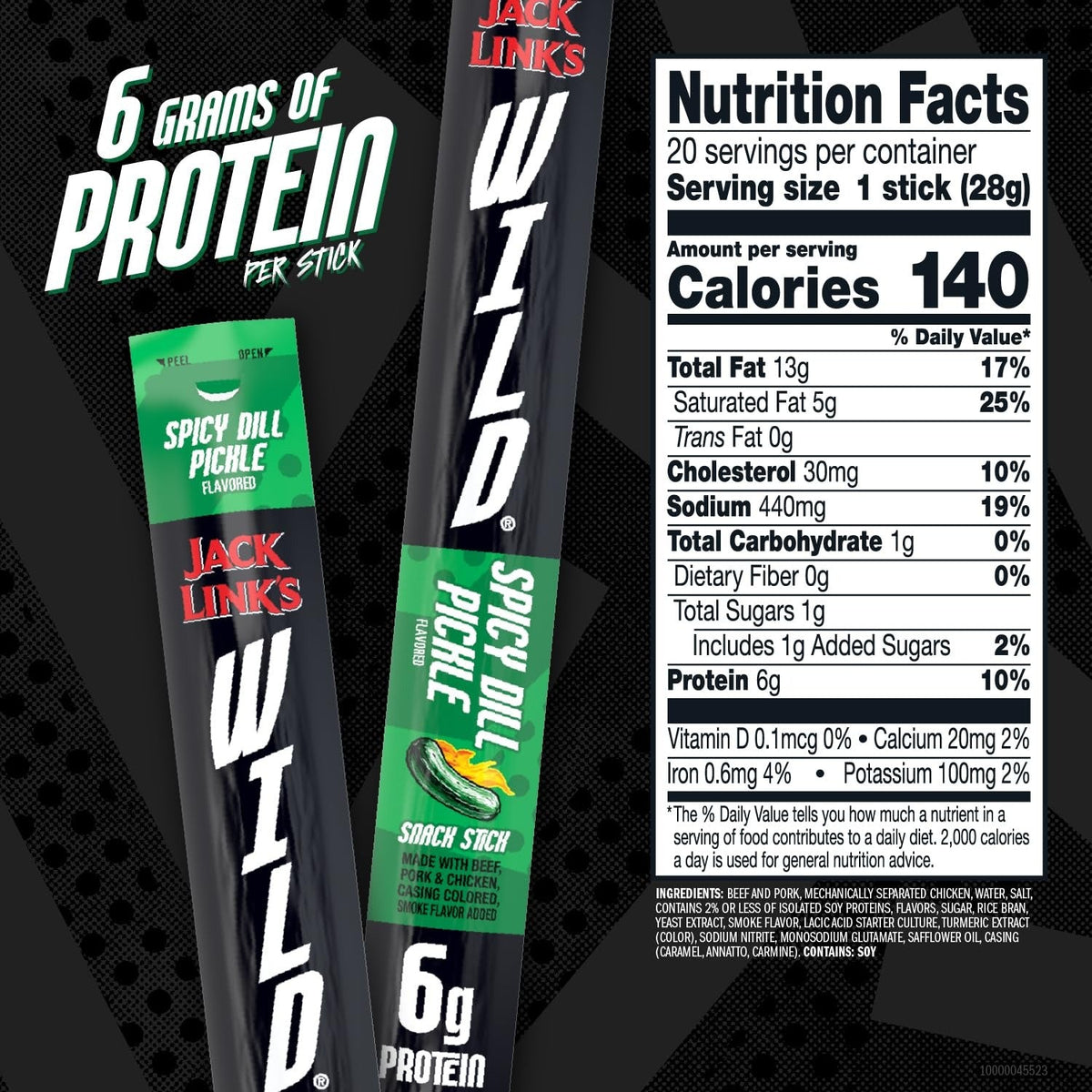 Wild Spicy Dill Pickle Stix (20 Pack)