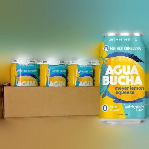 Organic Kombucha Infused Sparkling Water Meyer Lemon (12 Pack)