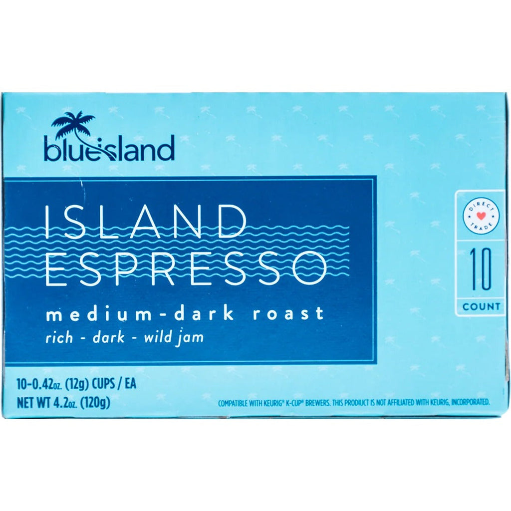 Island Espresso Blend Medium Dark Roast Single Serve Coffee K Cups (10 CT)