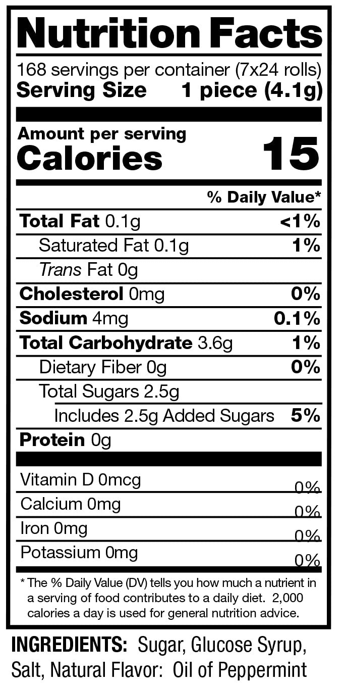 Peppermint Candy Roll (24 Pack)