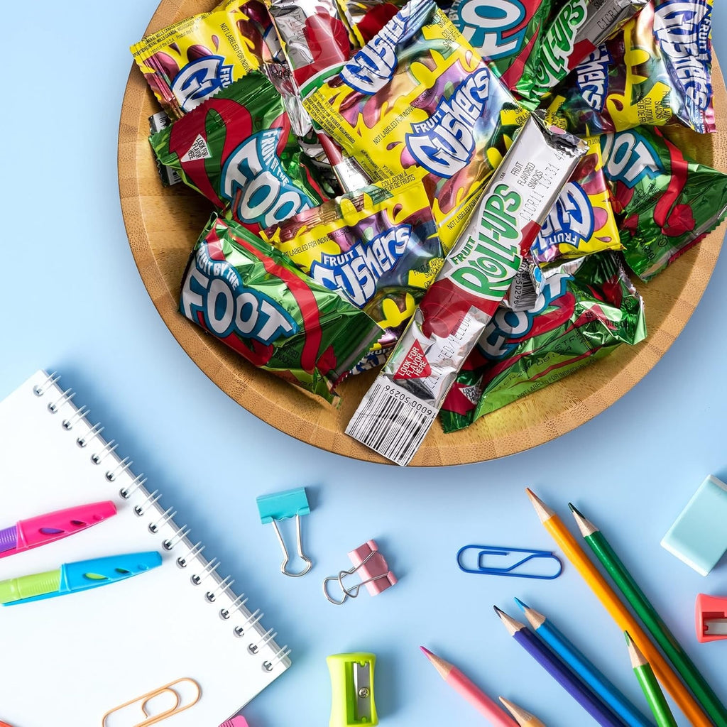 Fruit Roll-Ups, Fruit by the Foot, Gushers Snack Variety Pack (8CT)