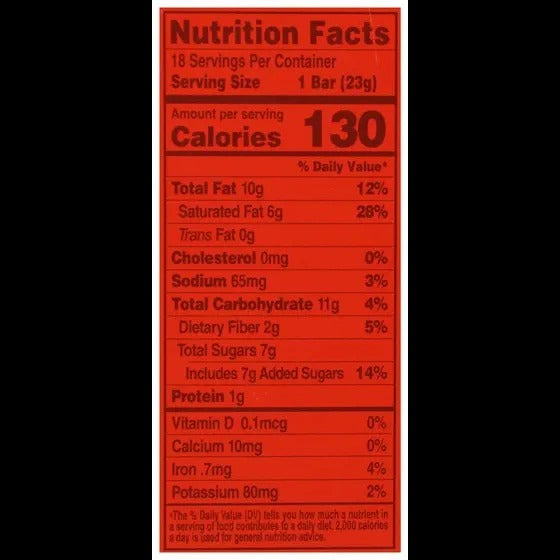 Toffee Time Chocolate Bar (18 CT)