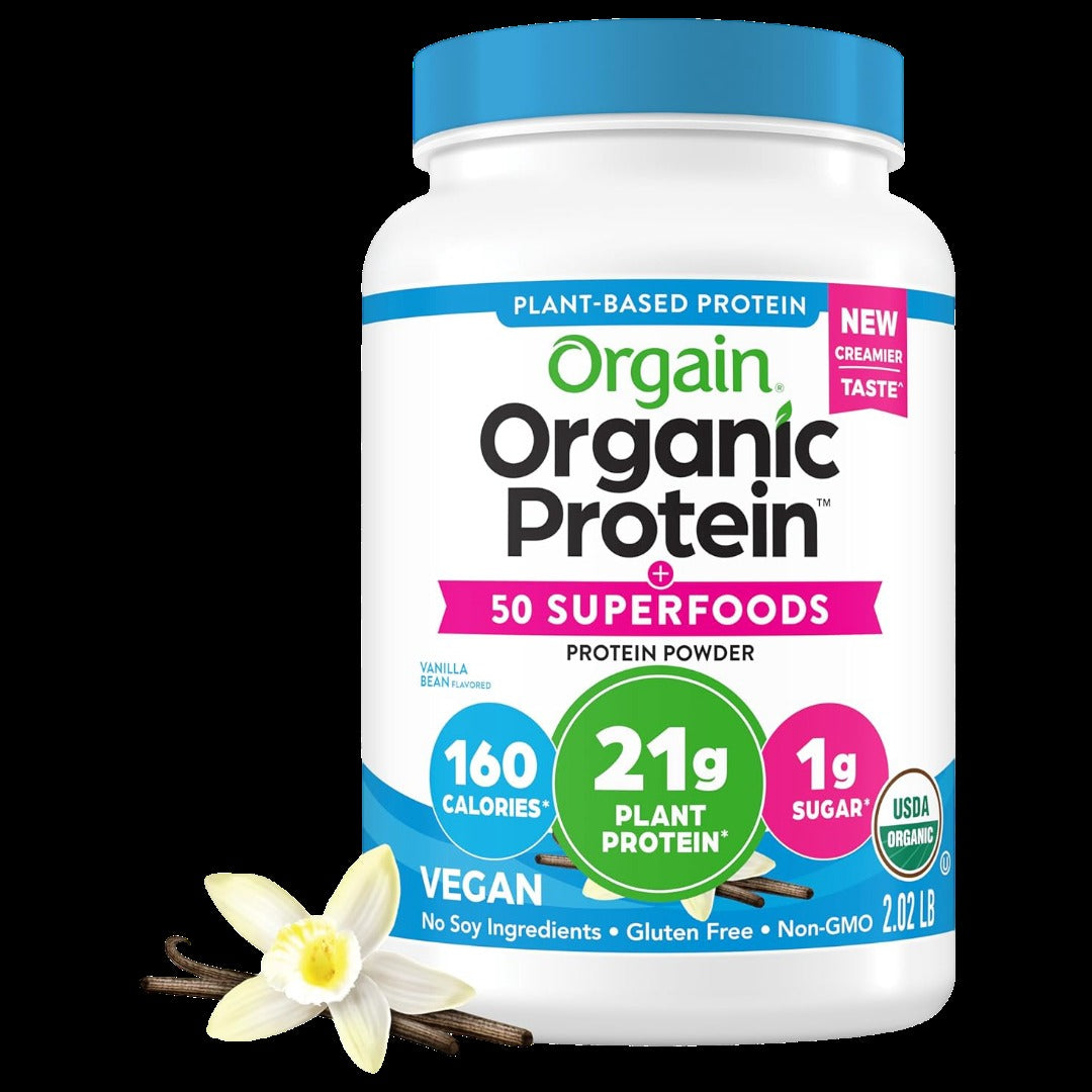 Organic Protein And Superfoods Plant Based Protein Powder - Vanilla Bean