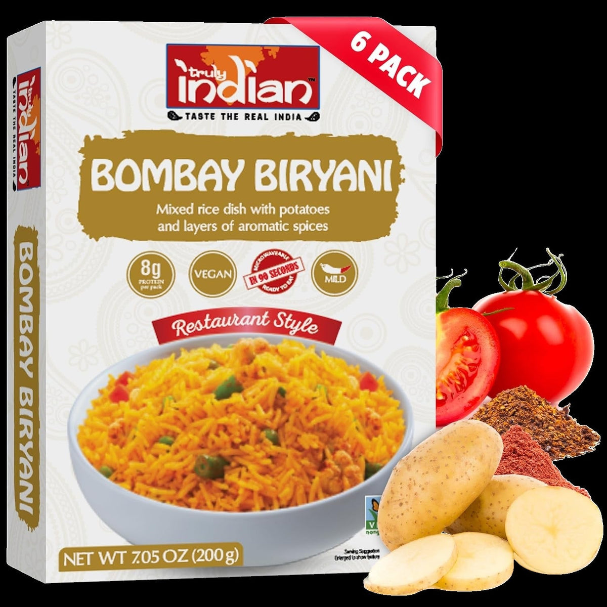Restaurant Style Bombay Biryani Rice (6 Pack)