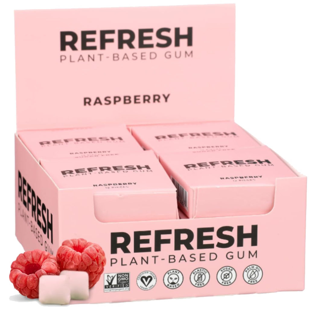 Raspberry Plant Based Gum (12 Pack)