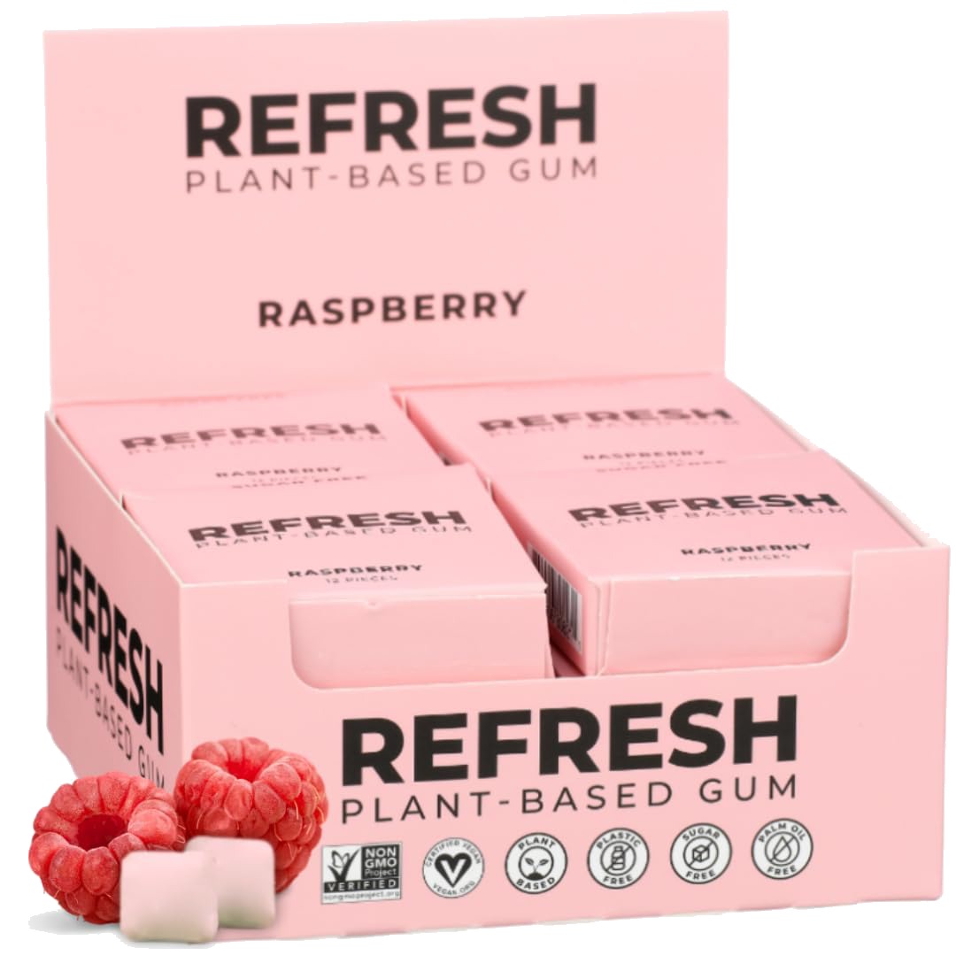 Raspberry Plant Based Gum (12 Pack)