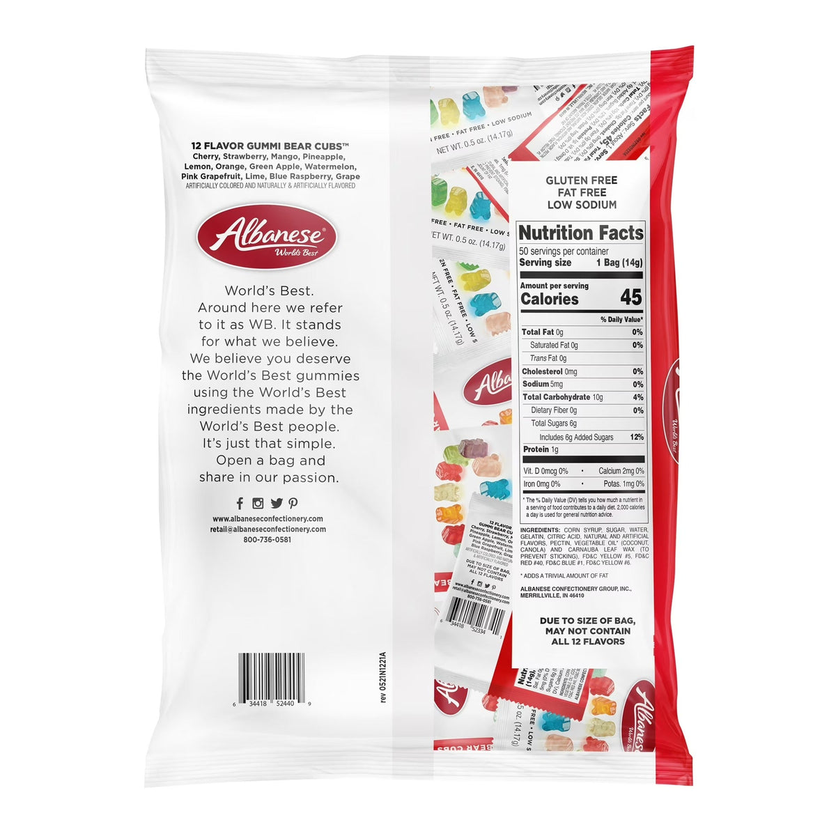 12 Flavor Gummi Bears Multipack (50 CT)