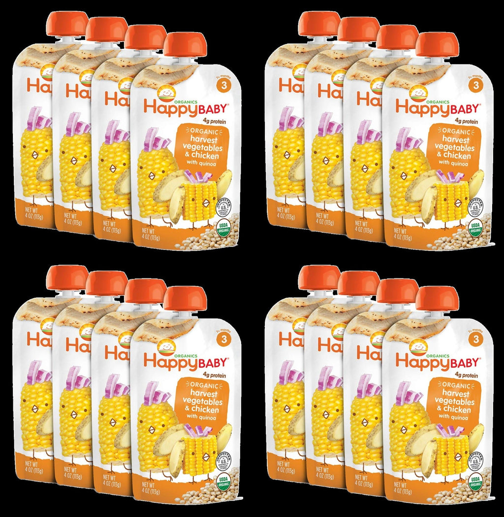 Organic Harvest Vegetables & Chicken Stage 3 Baby Food (16 Pack)