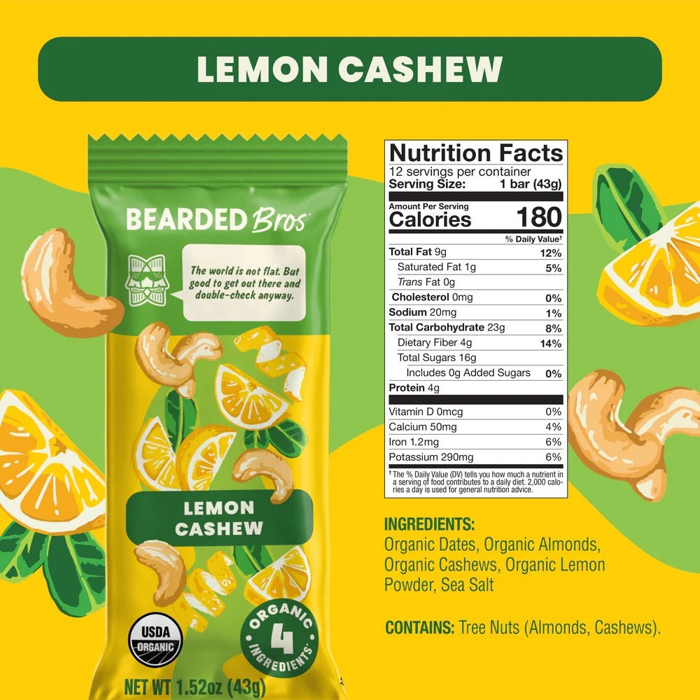Organic Lemon Cashew Food Bar (12 CT)