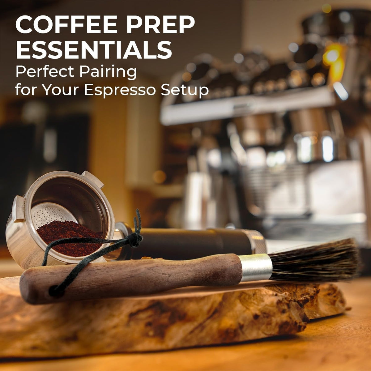 Coffee Cleaning Brush With Wooden Finish
