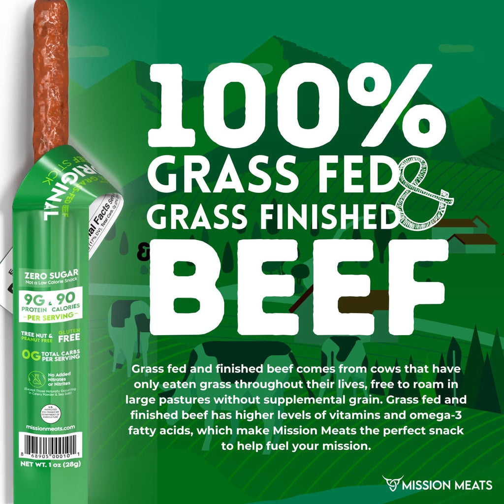 Zero Sugar Grass-Fed Beef Sticks (6 CT)