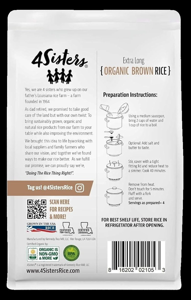 Extra Long Grain Organic Brown Rice