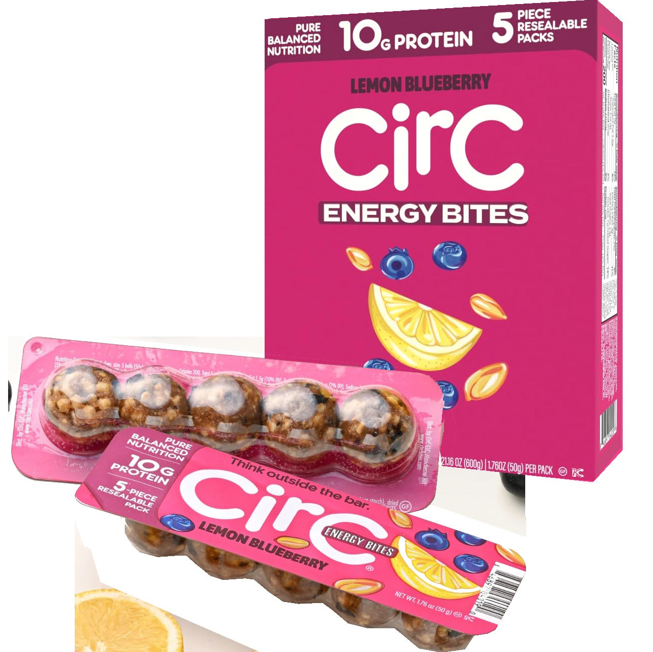 Lemon Blueberry High Protein Energy Bites (6 CT)