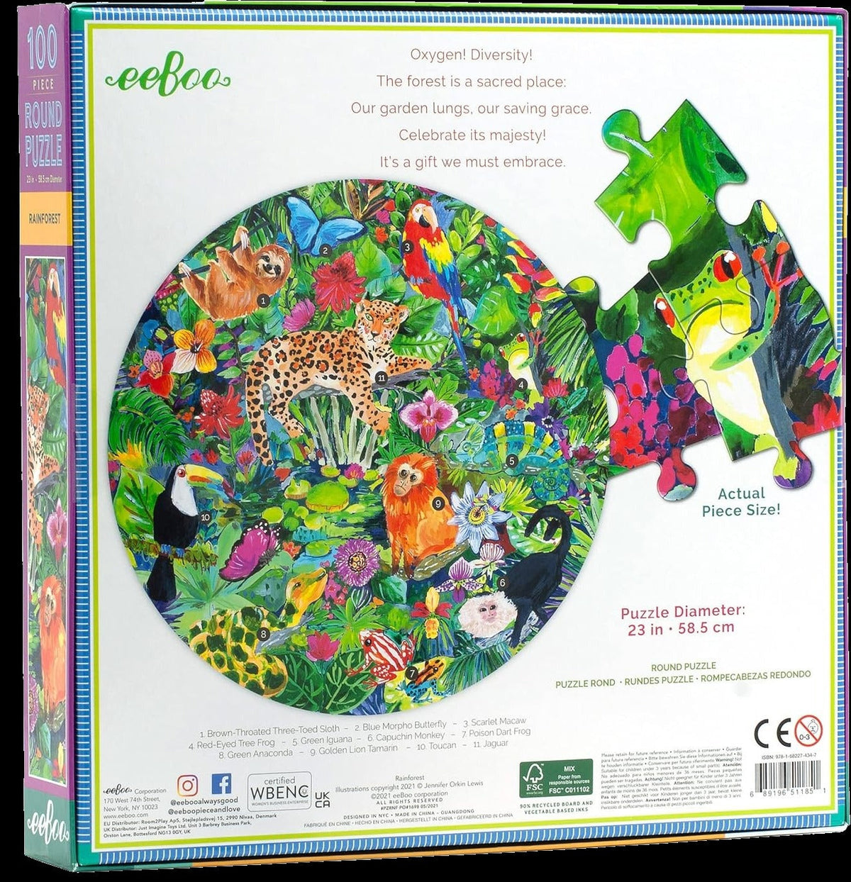 Rainforest 100-piece Round Puzzle