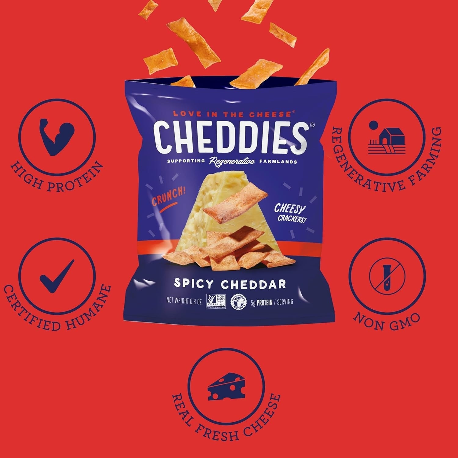 Variety Pack Classic Sea Salt, Double Cheddar, Spicy Cheddar Crackers (12 Snack Bags)