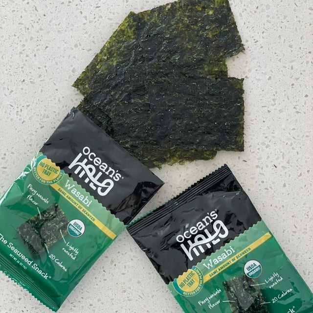Organic Wasabi Trayless Seaweed Snacks (5 Pack)