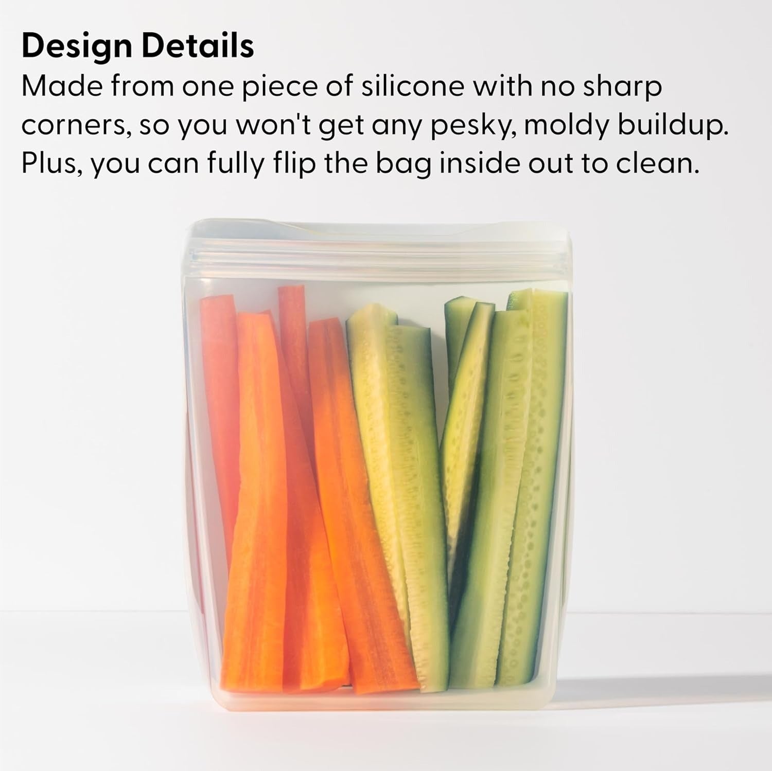 36oz Stand Up Silicone Bag - Cream