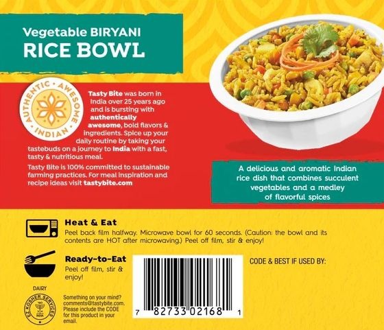 Vegetable Biryani Rice Bowl (6 Pack)