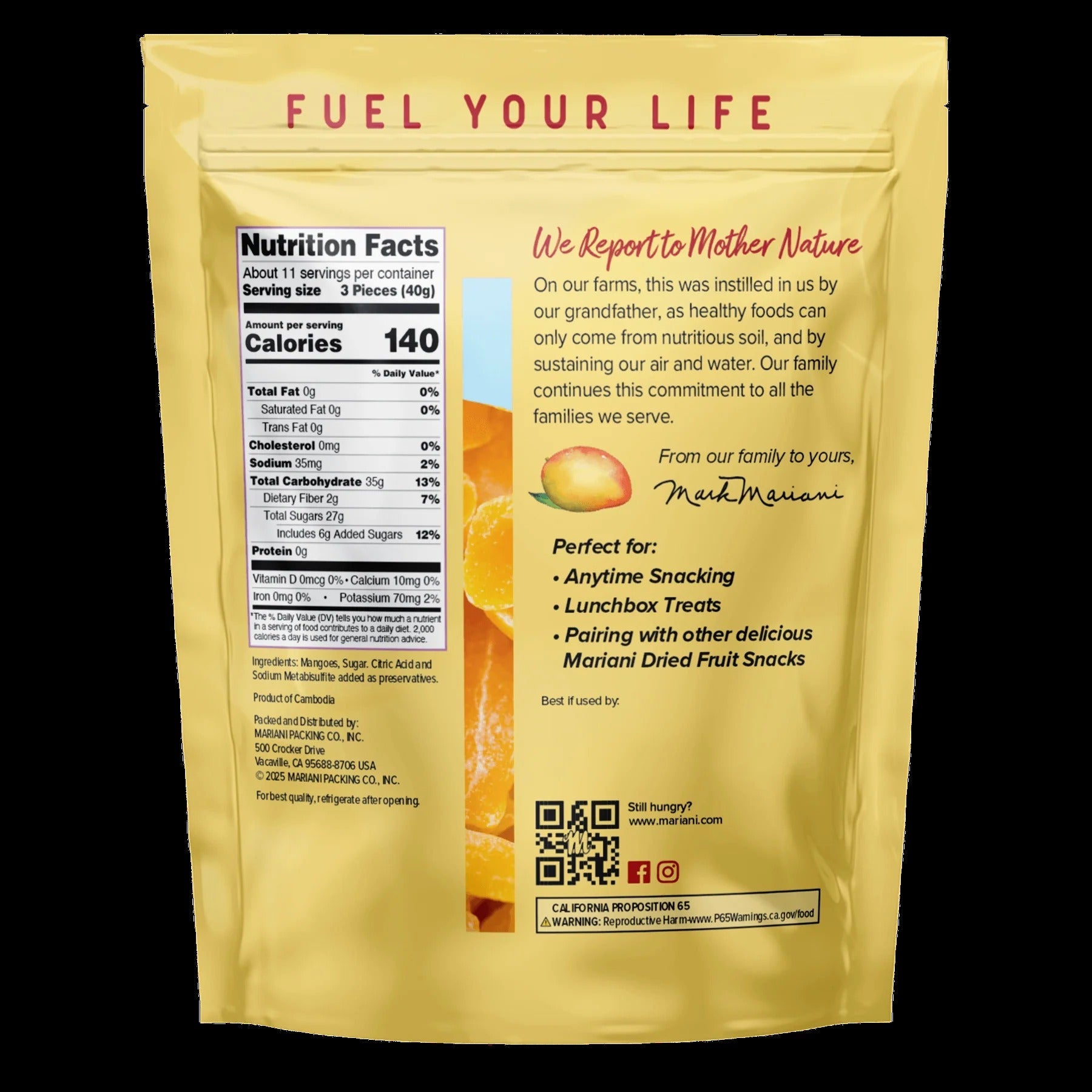Sweetened Tropical Mango