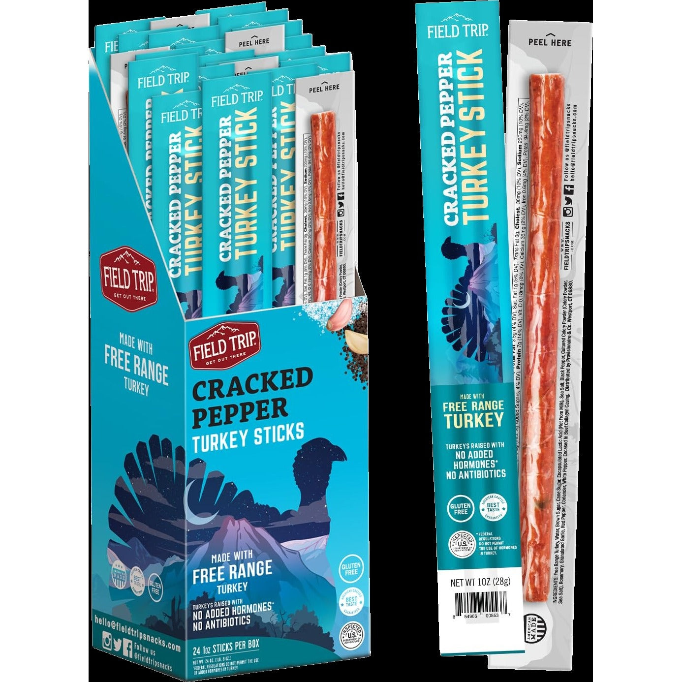 Cracked Pepper Turkey Stick (24 Pack)