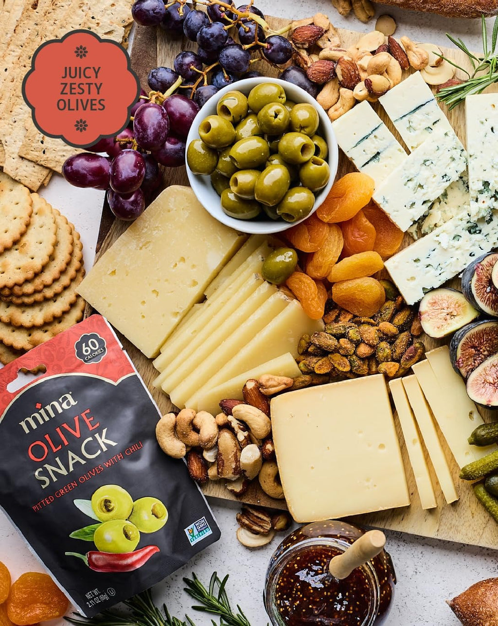 Green Pitted Olives With Chili (Snack Bag)