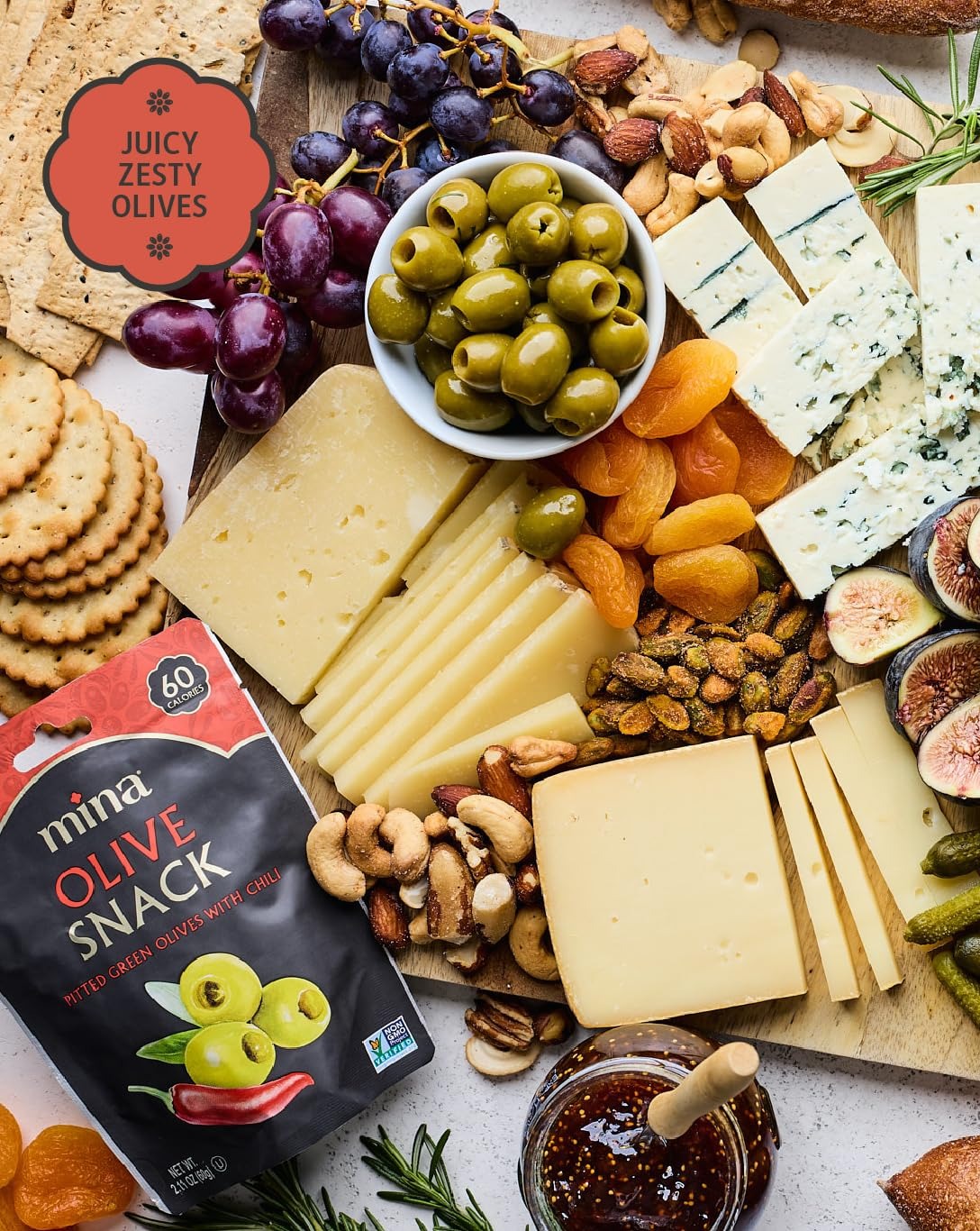 Green Pitted Olives With Chili (Snack Bag)