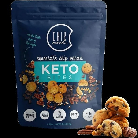 Keto Cookie Bites Chocolate Chip Pecan