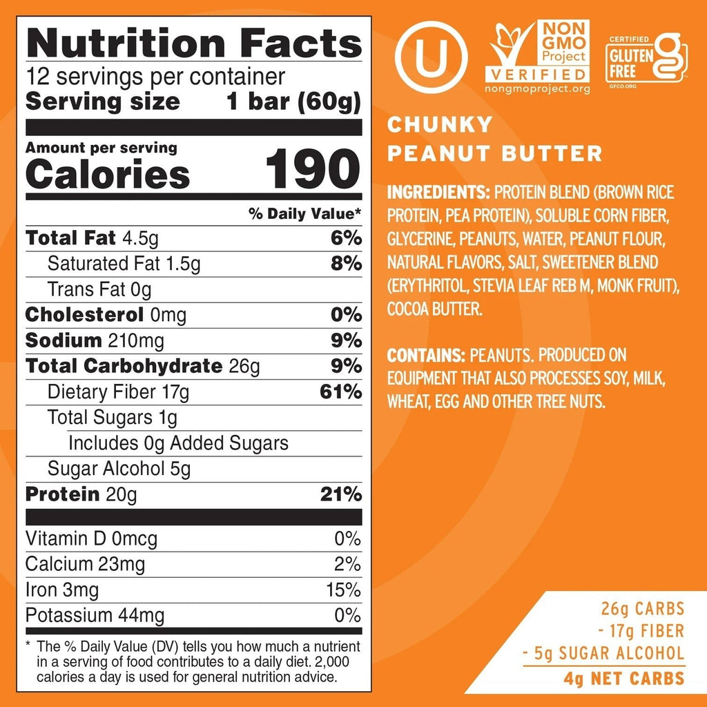 Chunky Peanut Butter Bar (12 Pack)