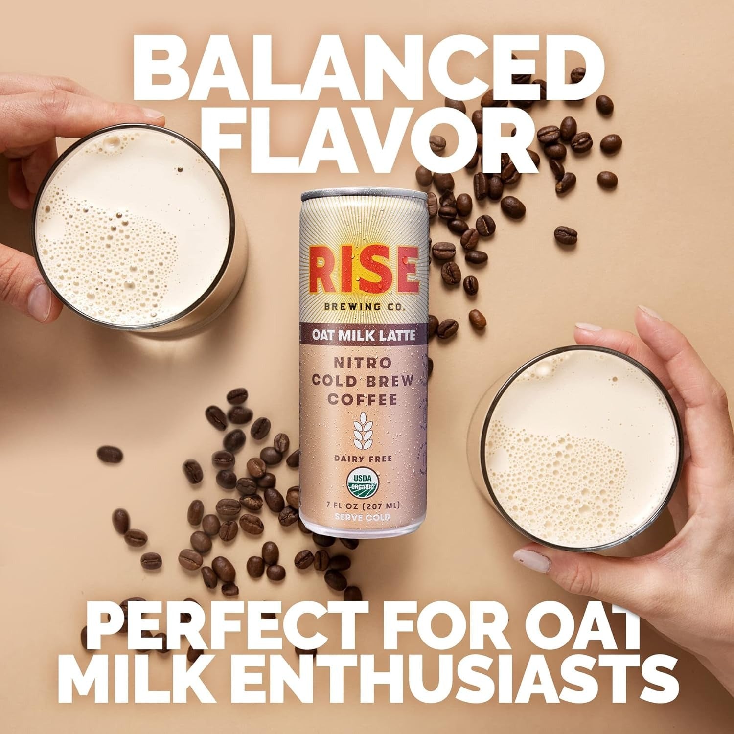 Nitro Cold Brew Coffee - Oat Milk Latte (12 Pack)
