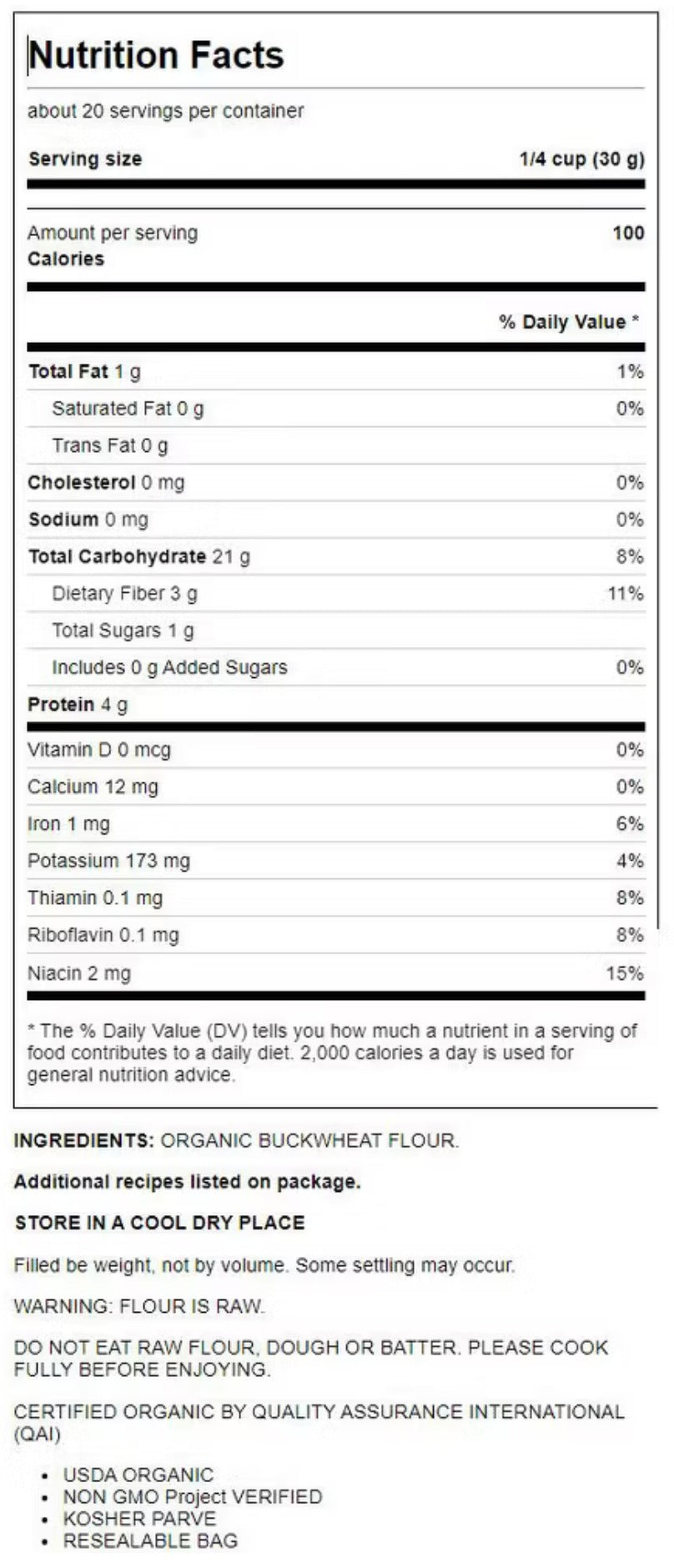 Organic Buckwheat Flour