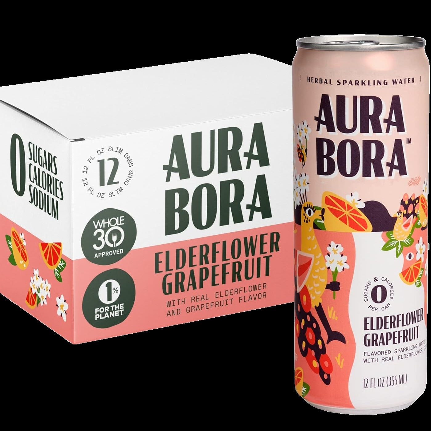 Elderflower Grapefruit Sparkling Water (12 CT)