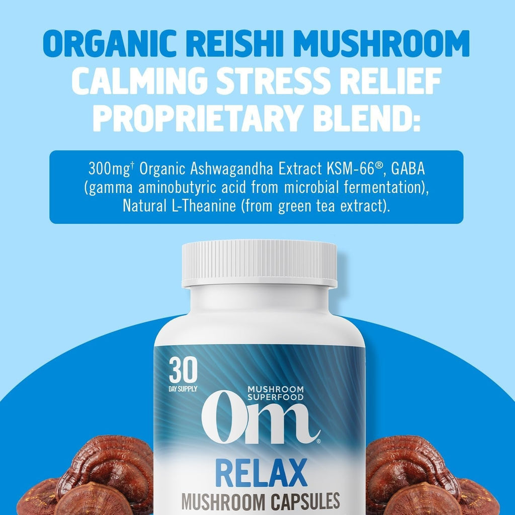 Relax Mushroom Superfood Daily Boost Capsules (90 CT)
