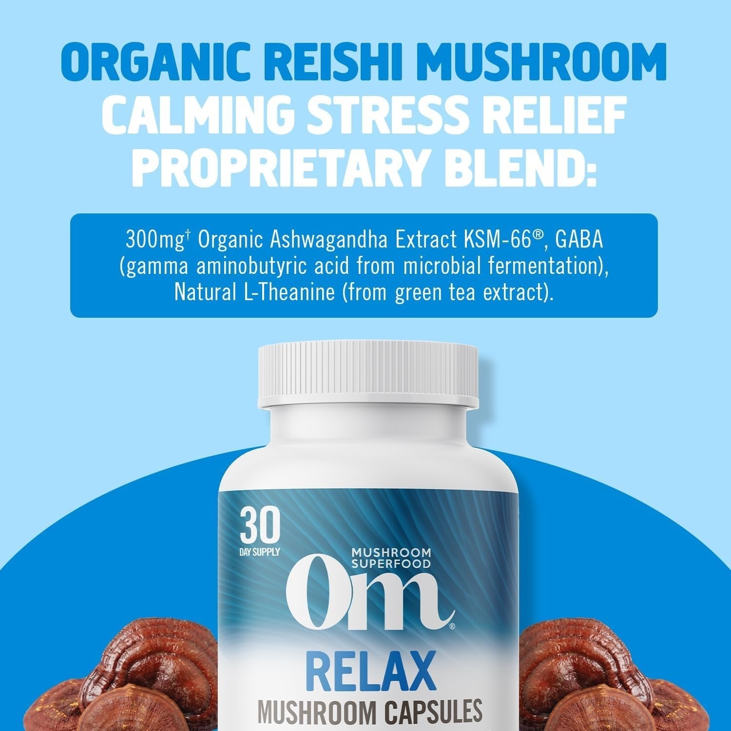 Relax Mushroom Superfood Daily Boost Capsules (90 CT)