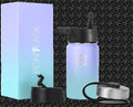 14 oz Wide Mouth Bottle with Straw Lid - Cotton Candy