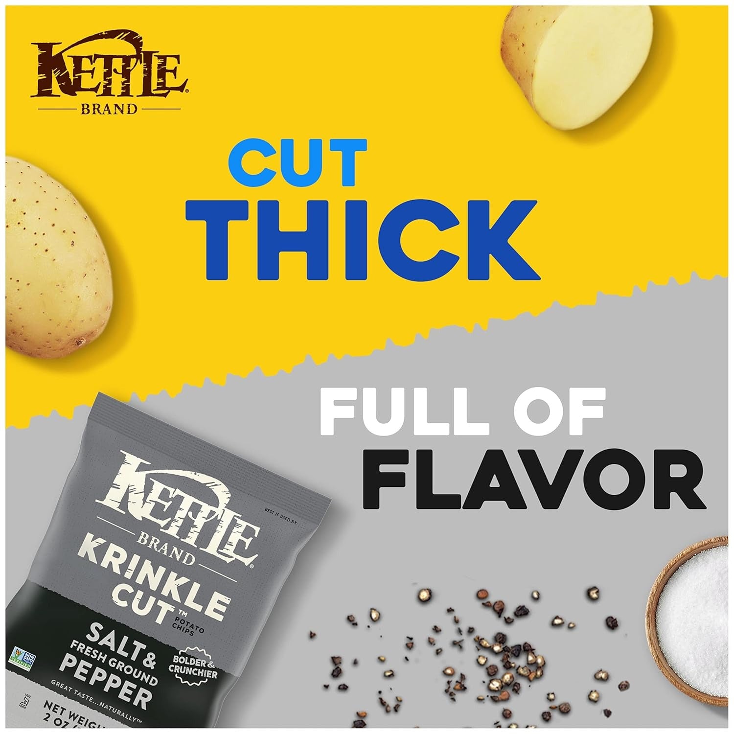 Krinkle Cut Salt & Fresh Pepper Potato Chips