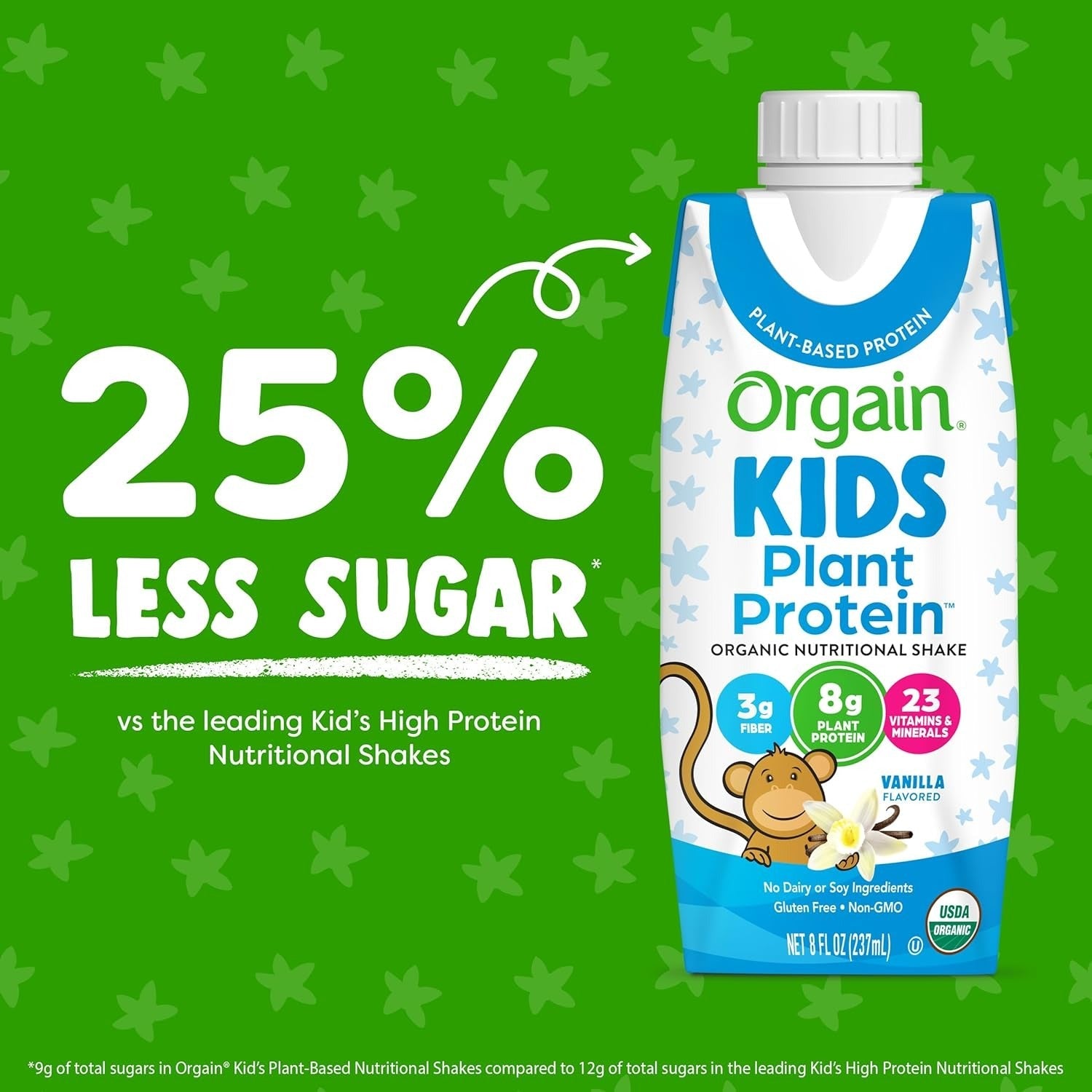 Vanilla Kids Ready-To-Drink Plant Protein Nutritional Shake (12 Pack)