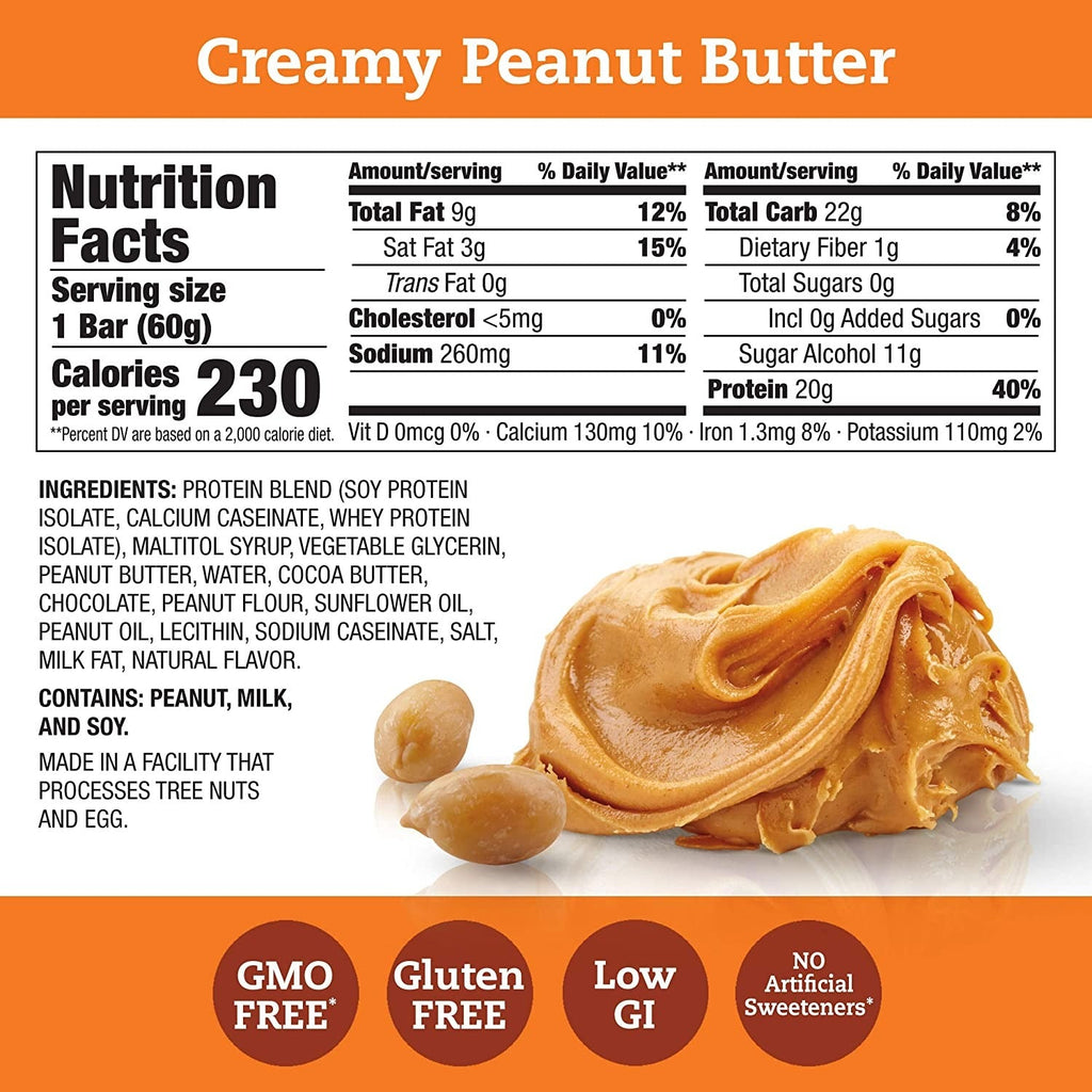 Creamy Peanut Butter Protein Bar