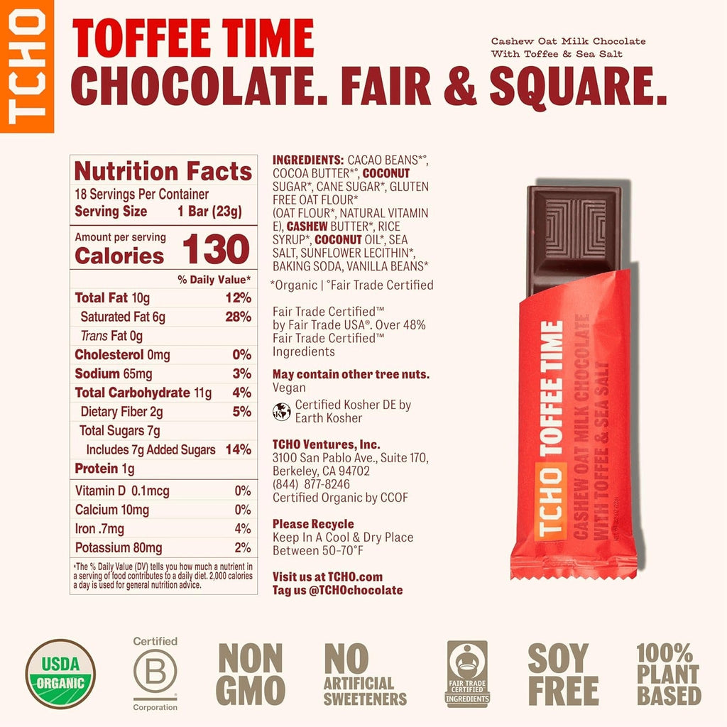 Toffee Time Chocolate Bar (18 CT)