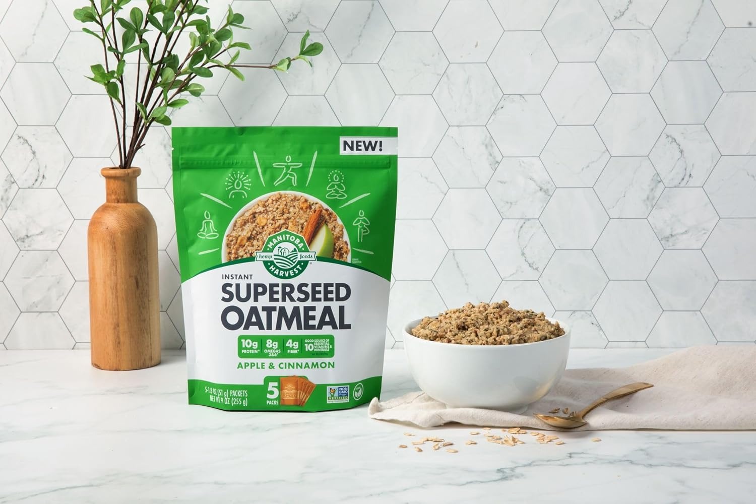 Apple And Cinnamon Instant Superseed Oatmeal