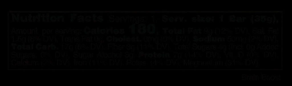 Brain Boost Organic Seed Bar with Guarana (24 CT)