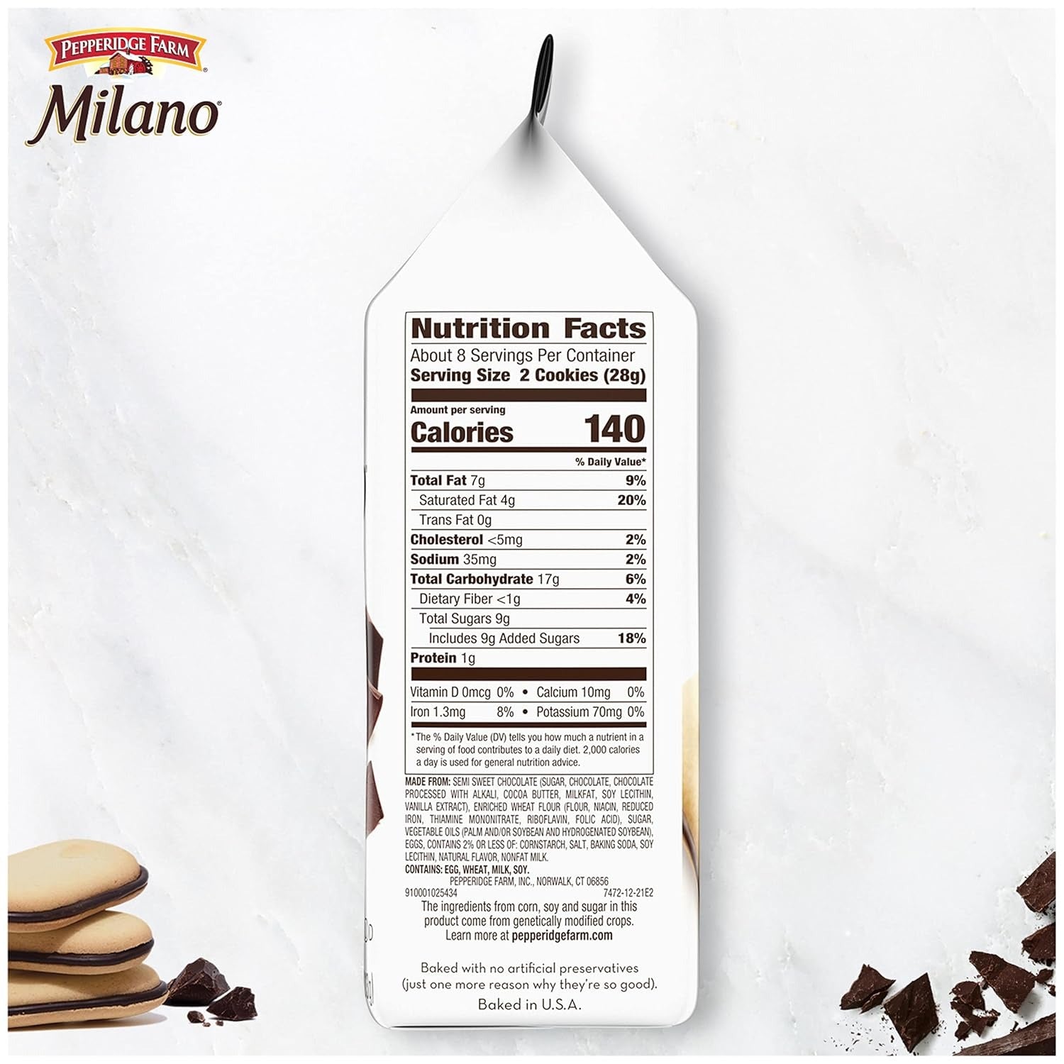 Milano Double Dark Chocolate Cookies