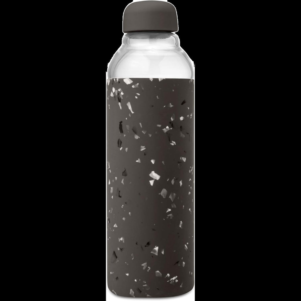 20oz Glass Water Bottle - Charcoal Terrazzo