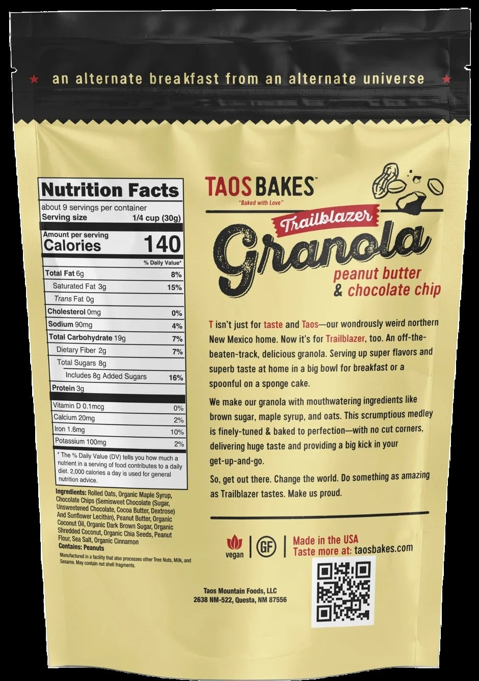 Peanut Butter Chocolate Chip Granola