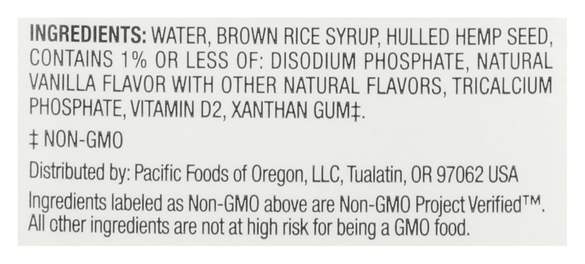 Vanilla Hemp Plant-Based Beverage