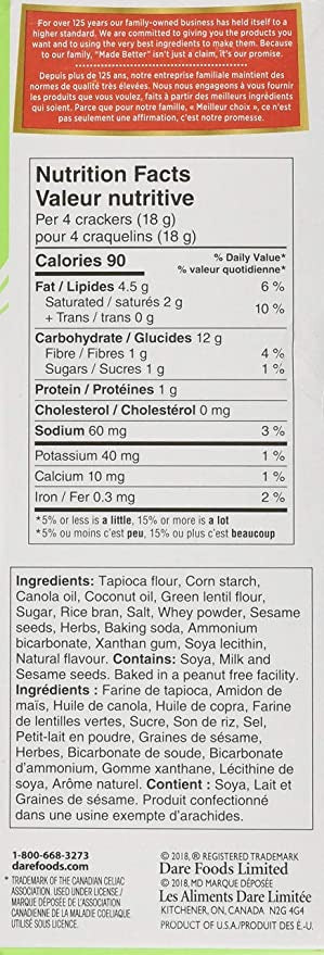 Gluten Free Herb & Garlic Crackers