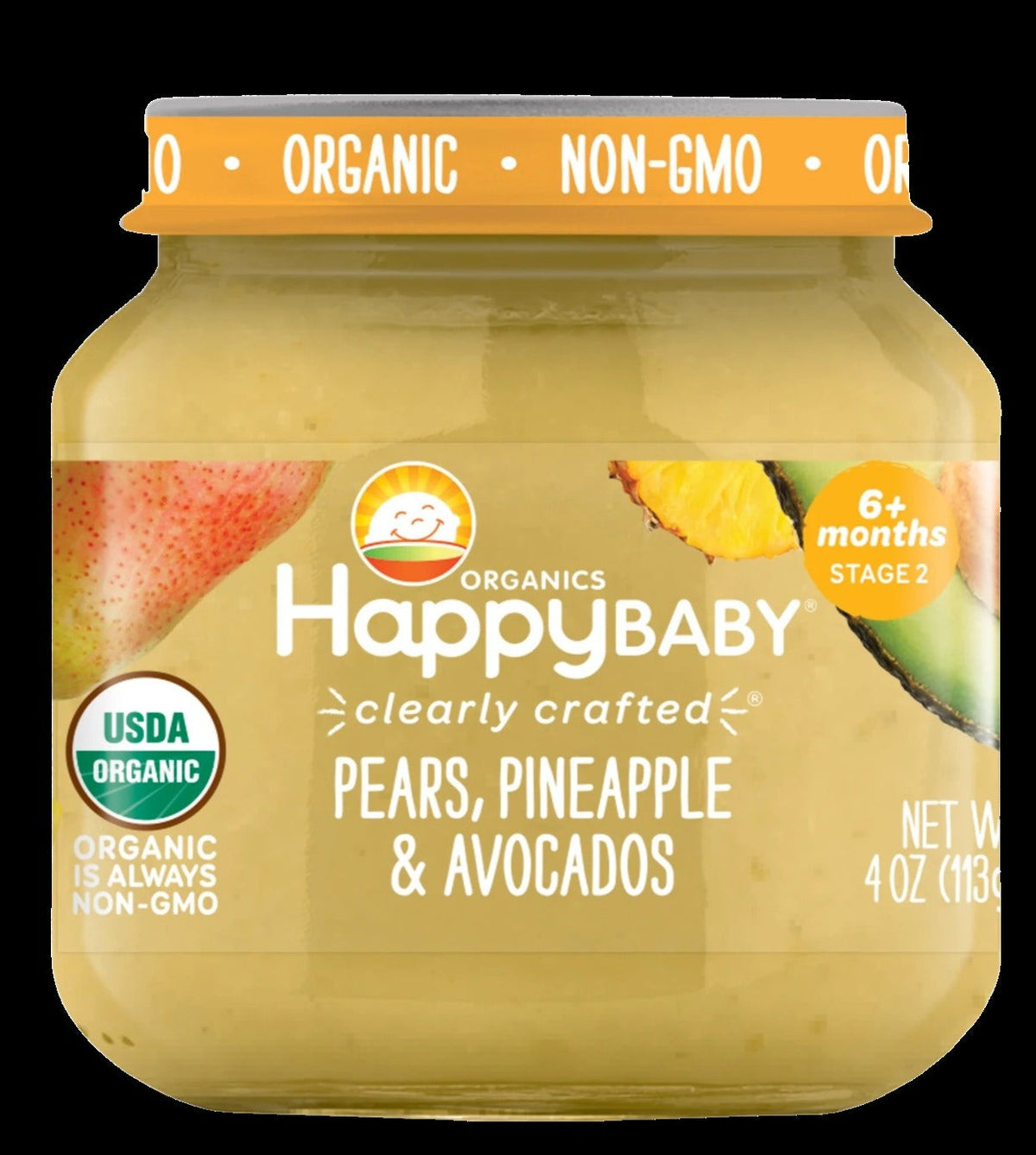 Organic Pears Pineapples & Avocados Baby Food (6 Pack)