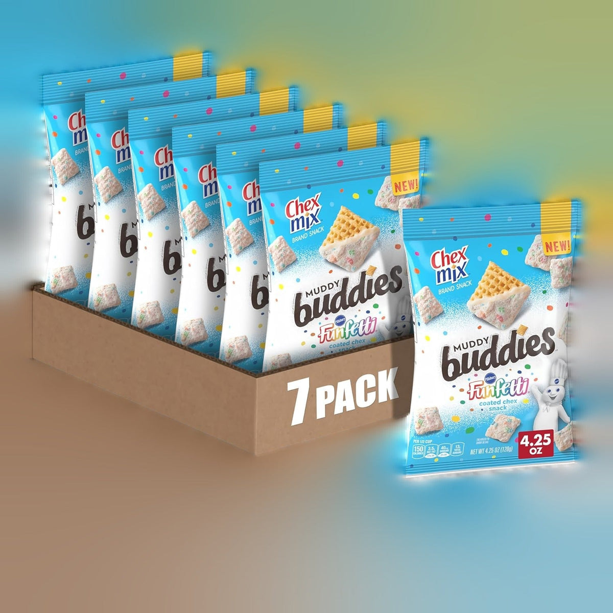 Muddy Buddies Funfetti Coated Snack (7 Pack)