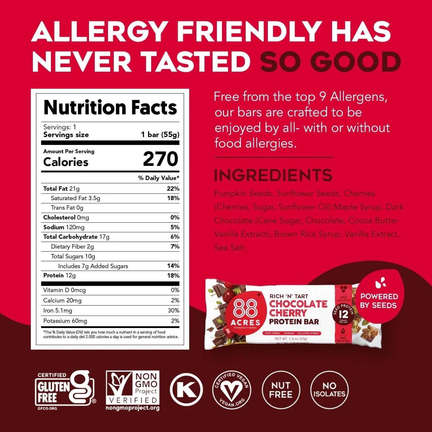 Chocolate Cherry Protein Bar (9 CT)