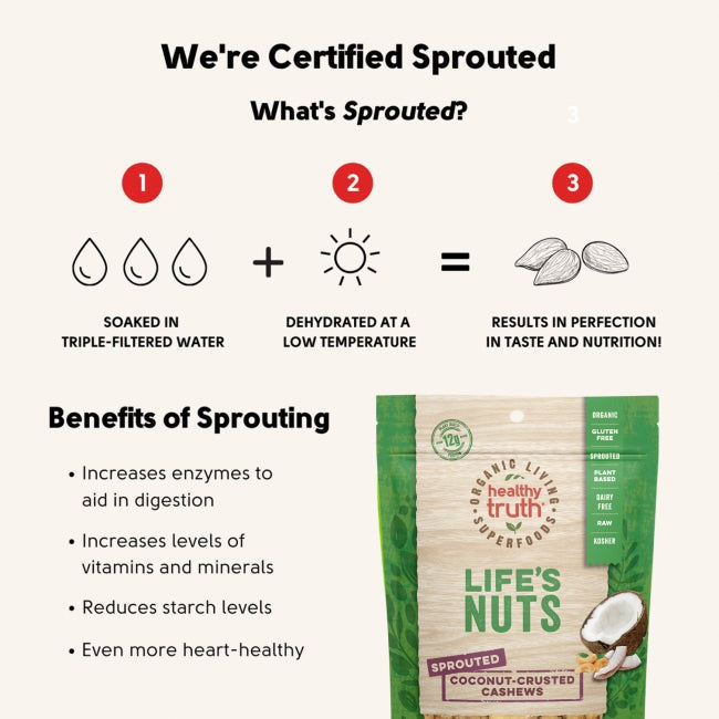 Sprouted Coconut Crusted Cashews
