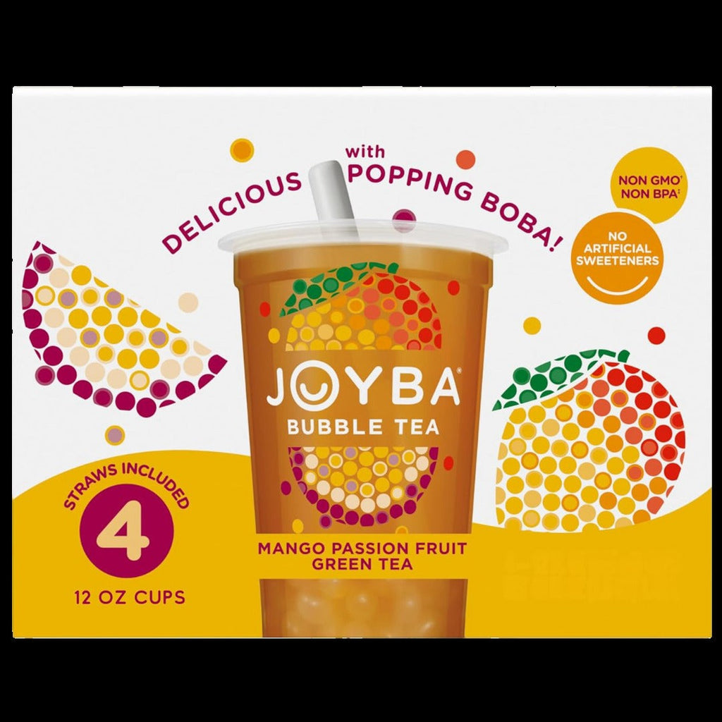 Green Tea Mango Passion Fruit Bubble Tea (4 Pack)